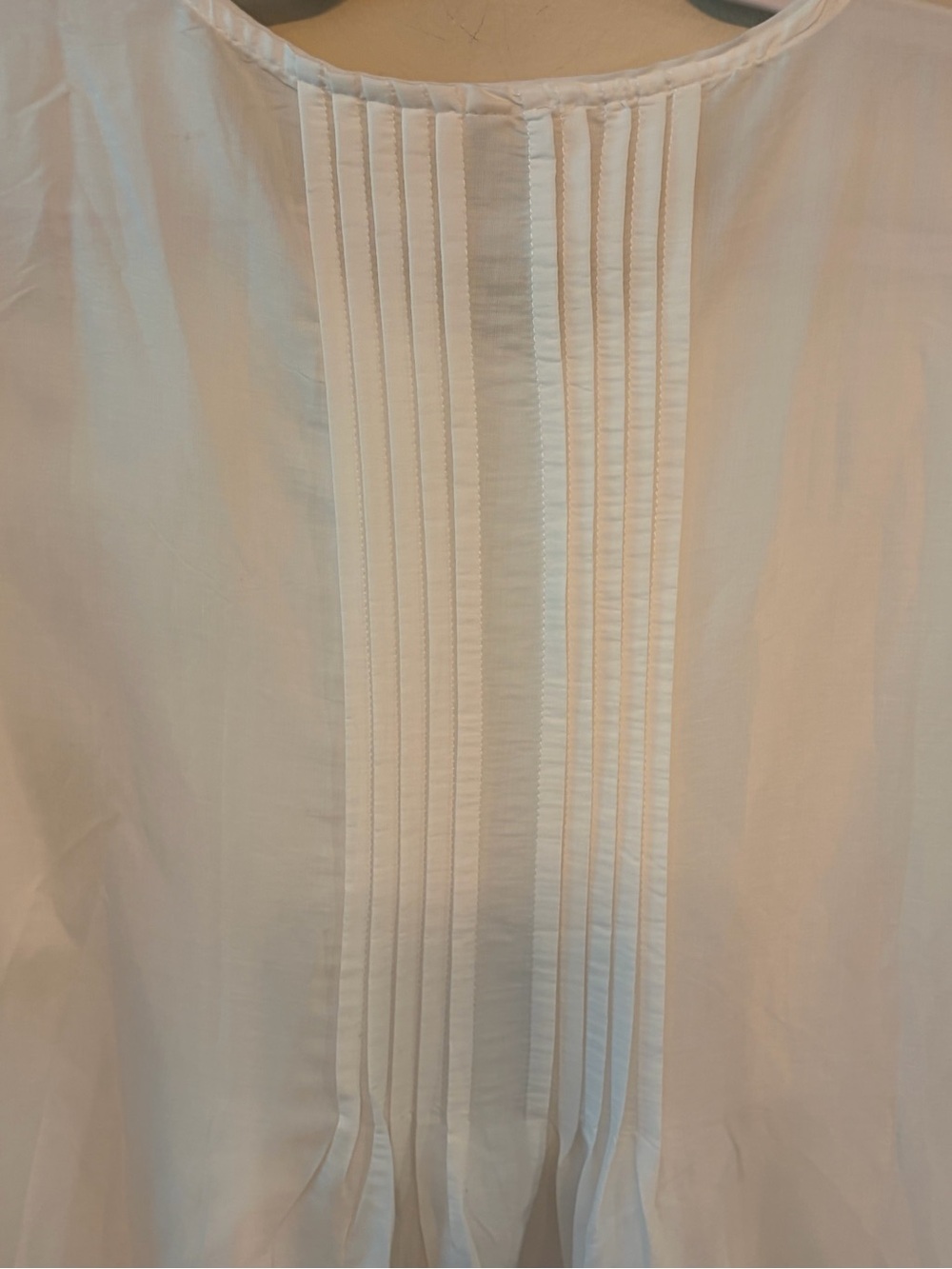 White Pintuck Cottagecore Midi Dress | Romantic Heirloom Prairie Lounge Dress - Picture 11 of 11